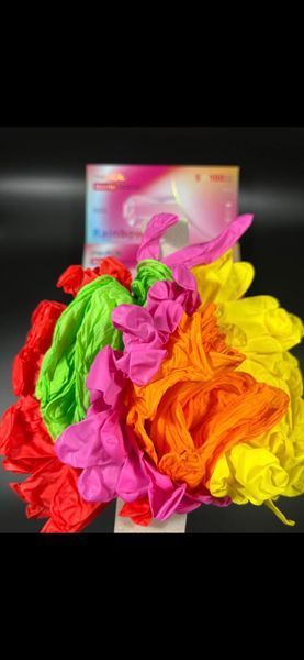 Перчатки нитриловые MediOk Rainbow 5 цветов - 100 шт не опудрены XS,S,M J00034 фото